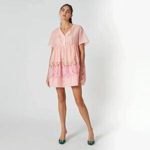 BNWT Rachel Antonoff Trapeze Howard Dress in Flamboyance Pink Flamingos Print